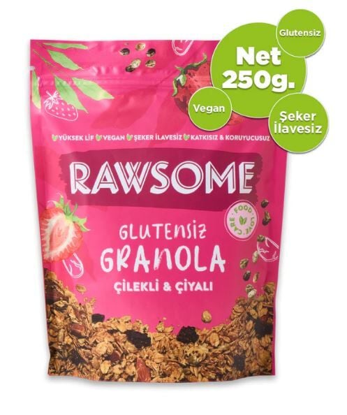 Glutensiz Çilekli & Çiyalı Granola 250 g