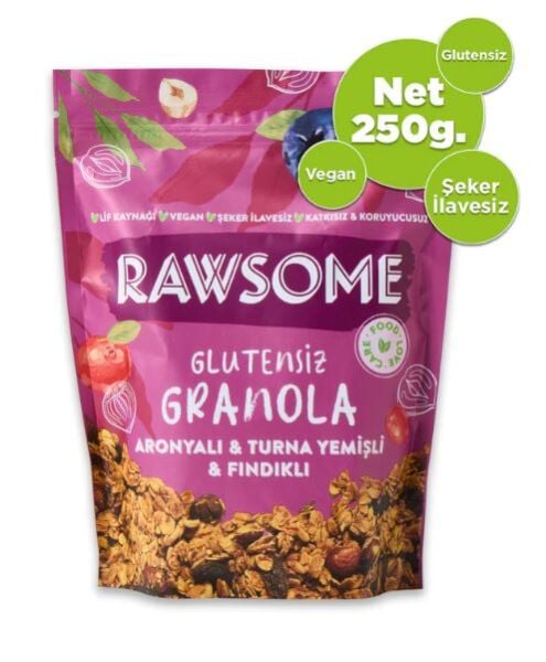 Glutensiz Aronyalı & Turna Yemişli & Fındıklı Granola 250 g