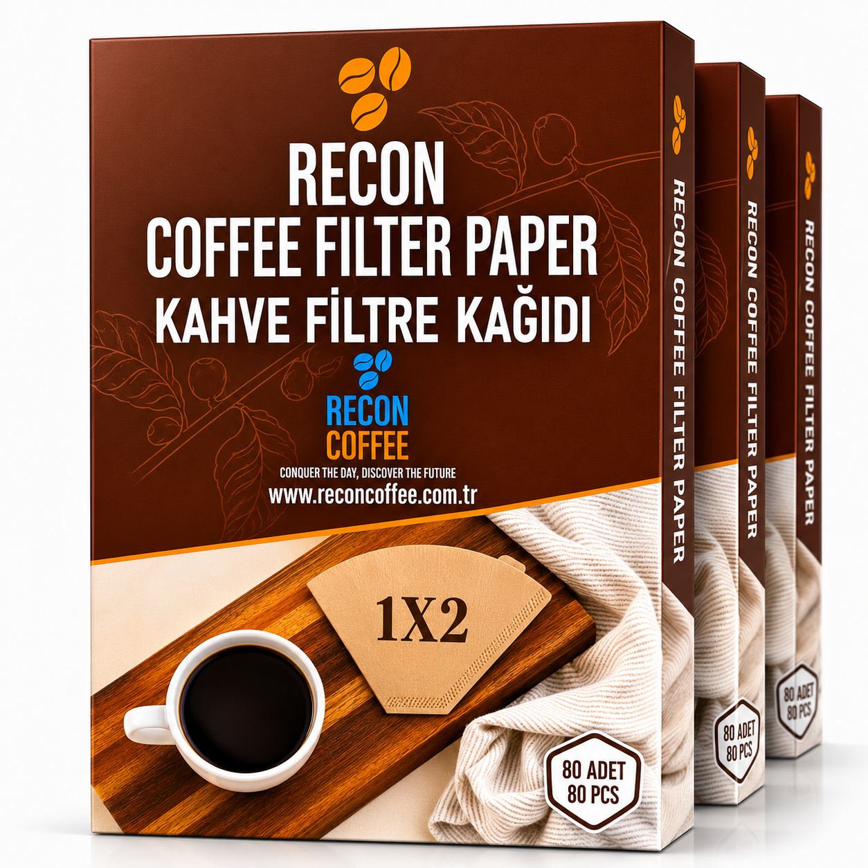 Recon Coffee Filtre Kağıdı 1x2 3x80'li