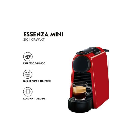 Nespresso - Essenza Mini D 35 Kırmızı Bundle Kahve Makinesi