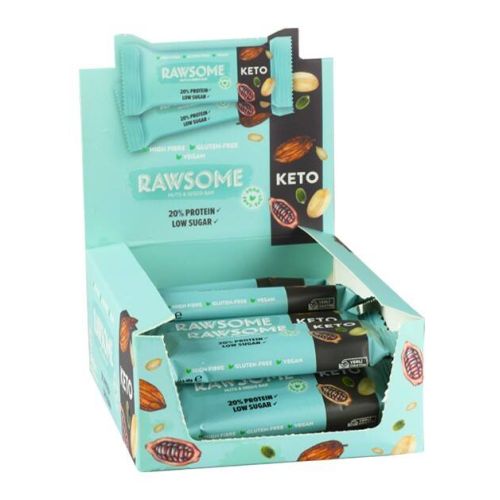 Rawsome Ketojenik Kakaolu Protein Bar 40 Gr. 12 Adet (1 Kutu)