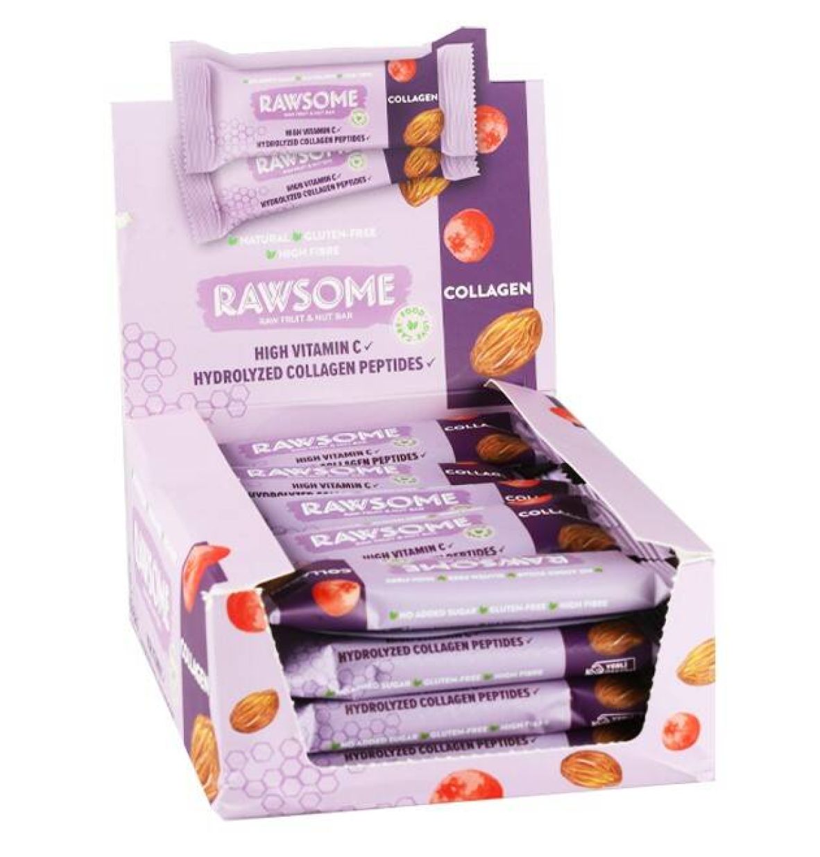 Rawsome Hidrolize Kollajenli Kuruyemiş ve Meyve Bar 30 Gr. 20 Adet (1 Kutu)