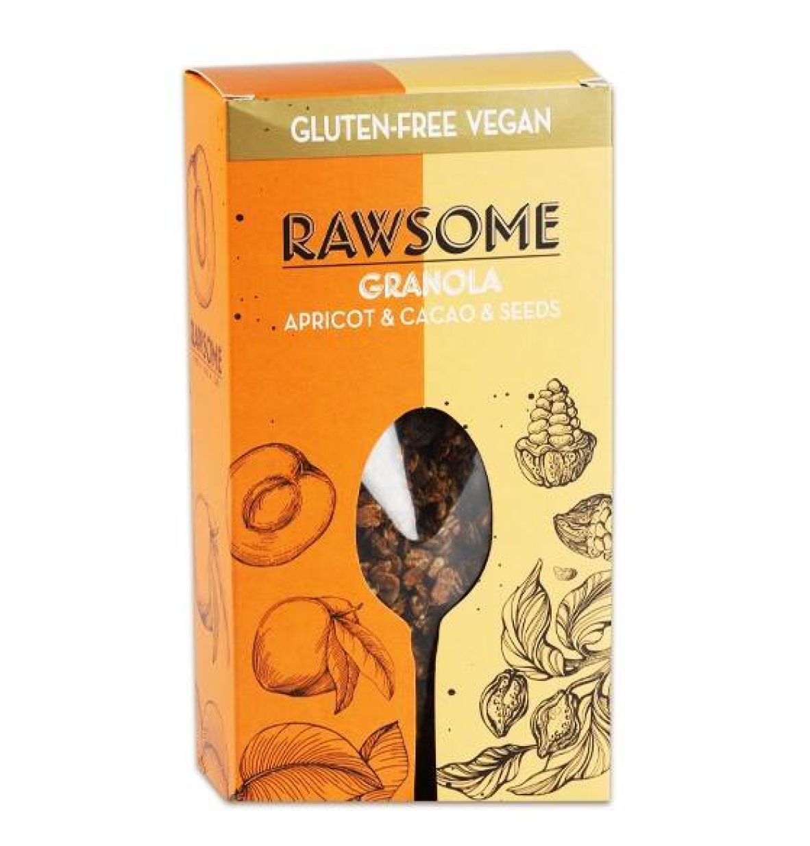 Rawsome Kayısı ve Kakaolu Glütensiz Granola 250 Gr. (1 Paket)